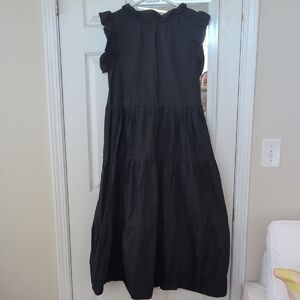 🖤 100% Cotton  Black Sleeveless Dress - ITALY CHEPE 🖤